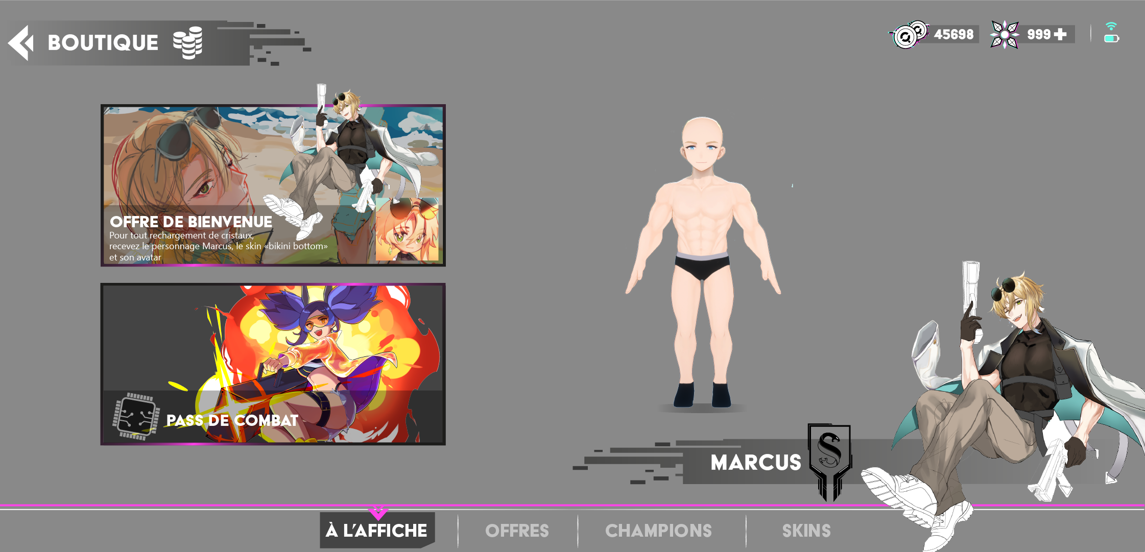 Maquette de boutique et de personnage pour Quest
