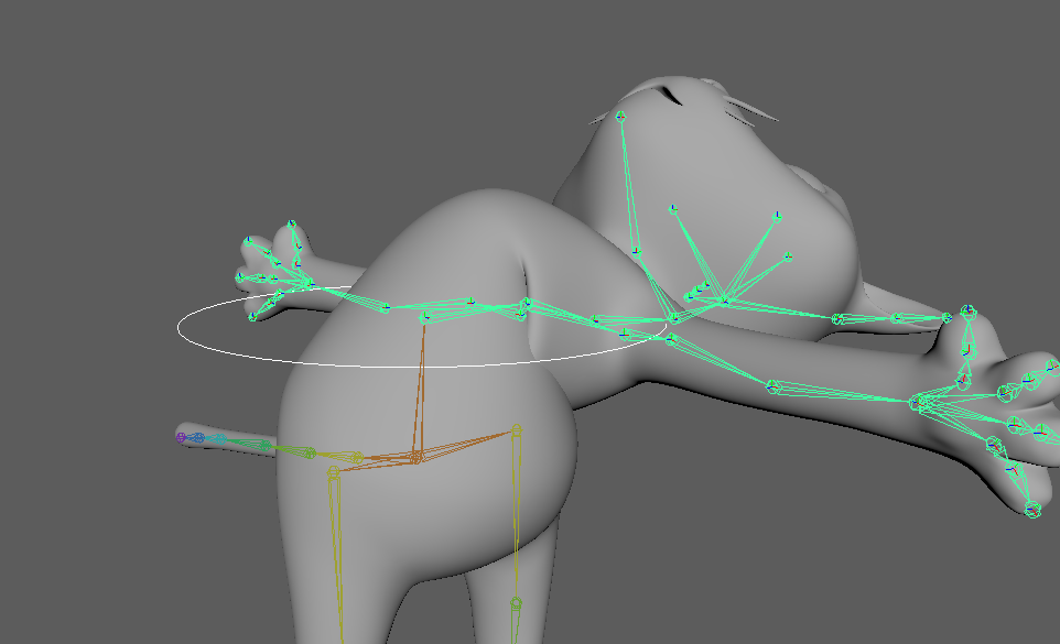 Test de rig sur un modèle de créature