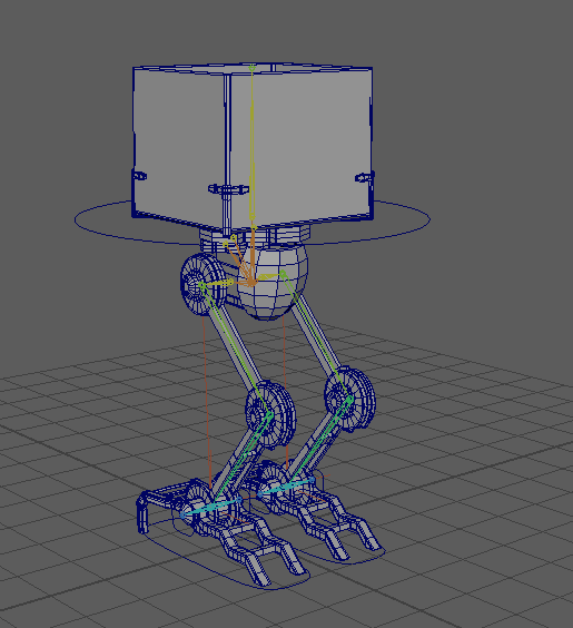 Modèle mécanique en wireframe pour Skynet